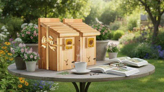 2pk XL Bluebird Houses Nesting Box for Outside - Heavy Duty Bird House - Birdhouses for Outside - Wall Tree Pole Mountable - 1.5” Hole 13/16" Thickness Assemble Needed