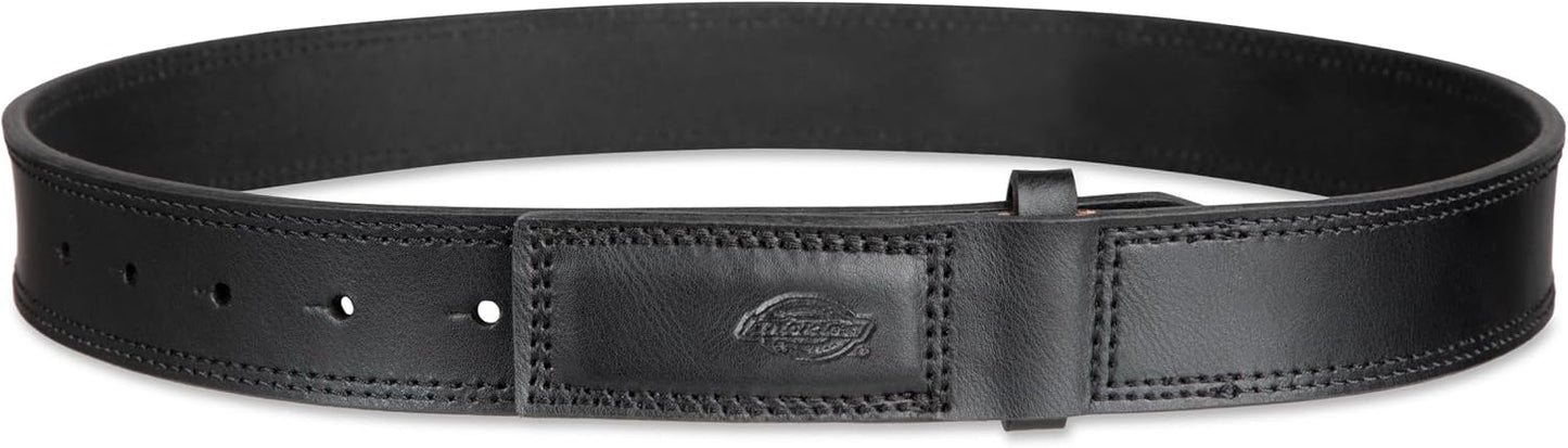 Dickies Men's Leather Mechanic No-Scratch Work Belt - Buckleless, Snap