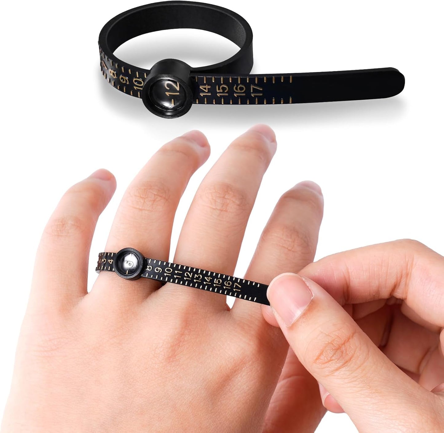 Meowoo Ring Sizer Measuring Tool Set, Ring Gauges with Finger Sizer Ma
