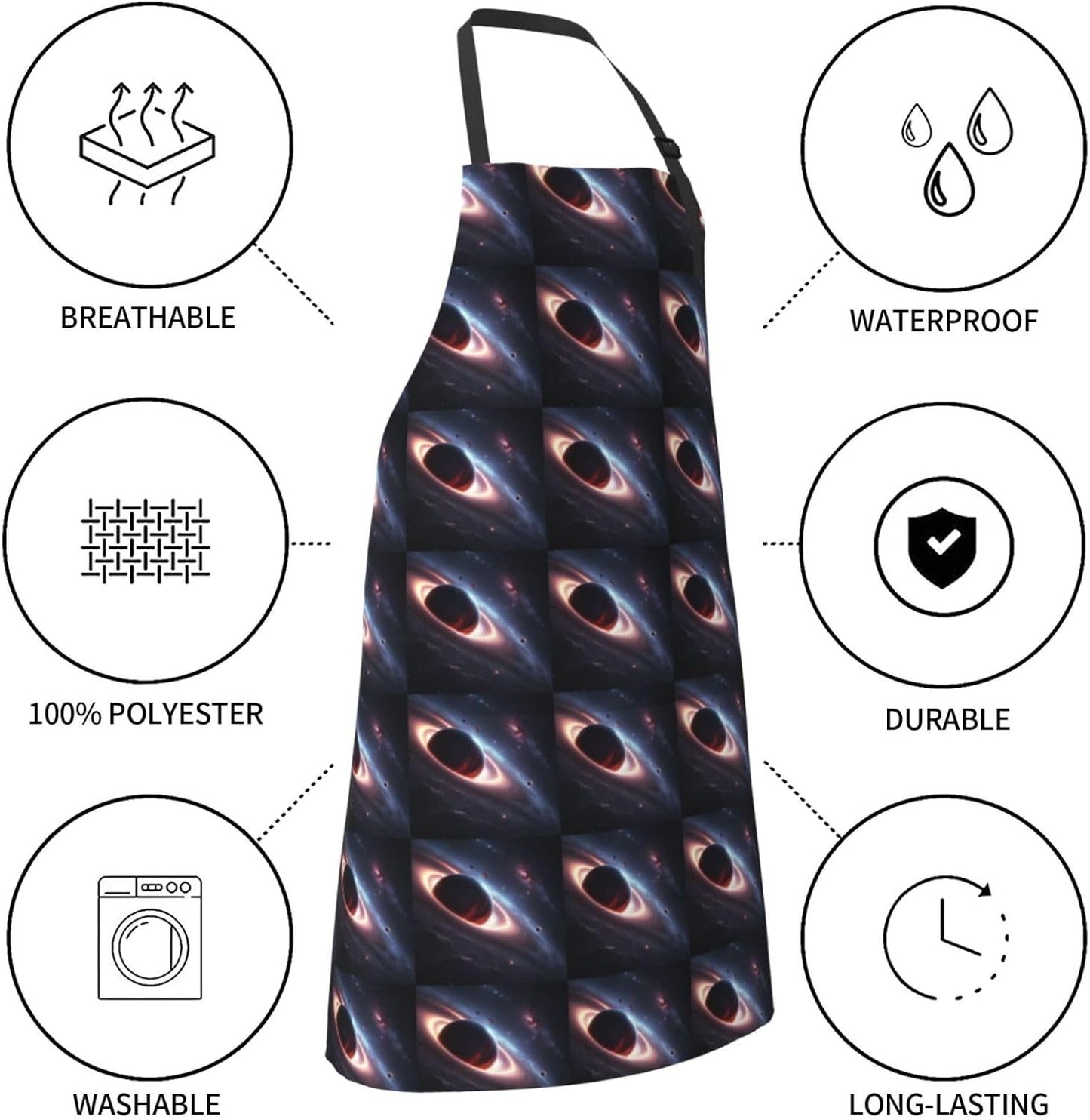 YANYU Galaxy planet Print 28x33 In Kitchen Apron Stylish Chef Apron wi