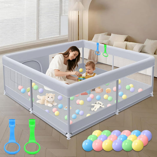 Baby Playpen 50 x 50 Inch Play Pen Playards, Playpen for Babies and To