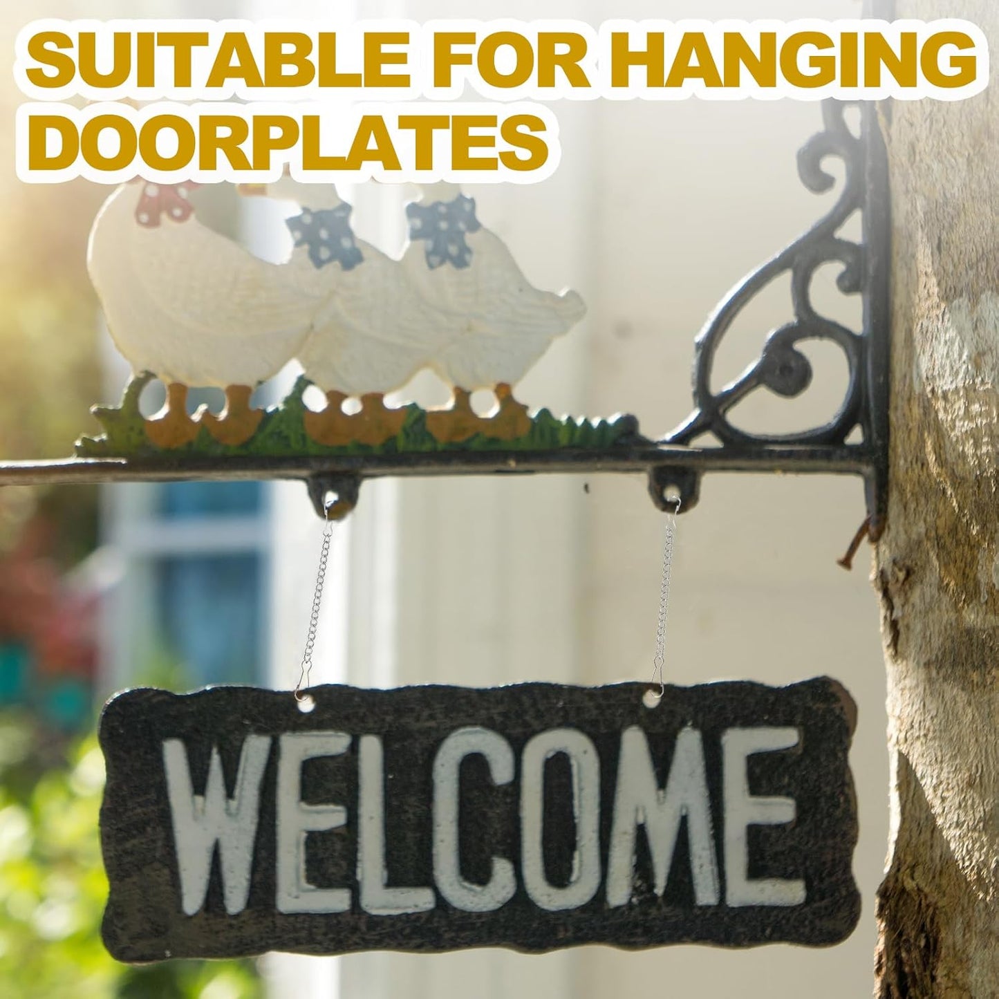 PATIKIL Hanging Chains with S-Hook, 6 Pcs Plant Hangers for Bird Feeders Planters Lanterns Wind Chimes Chalkboards and Ornament, Silver