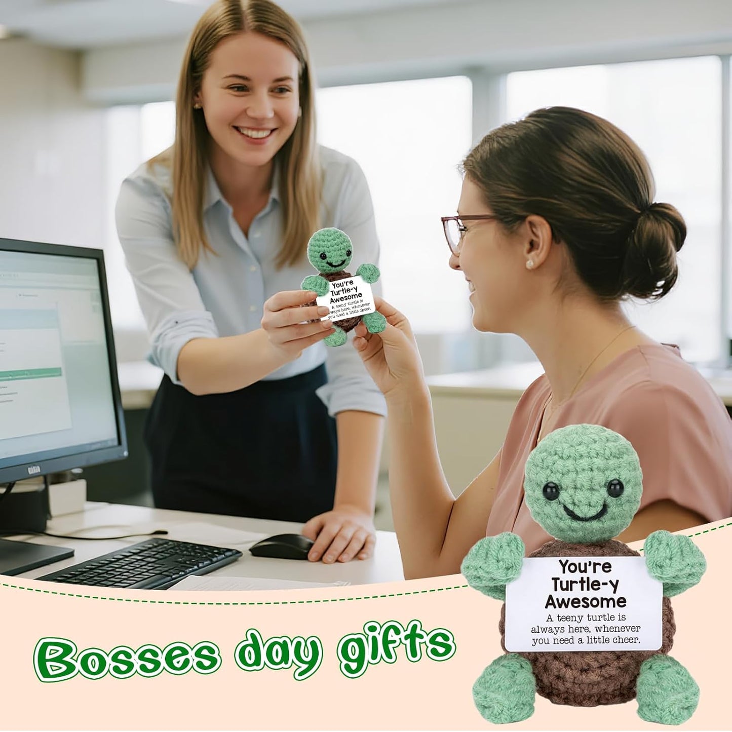Mini Funny Turtle Easter Basket Essentials Stuffers for Teens Easter Gifts for Kids Teen Girls Boys, Birthday Gifts for Women Men Mothers Day Graduation Teacher Appreciation, Positive Emotional Turtle
