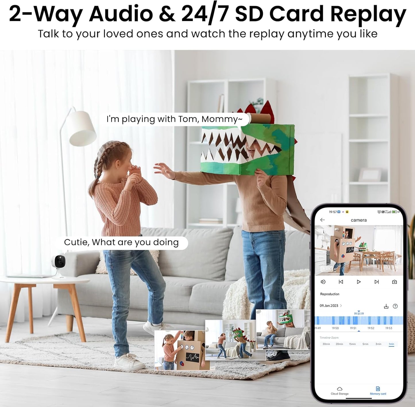 2K Cameras for Home Security-Outdoor/Indoor Camera for Dog/Cat/Pet/Nan