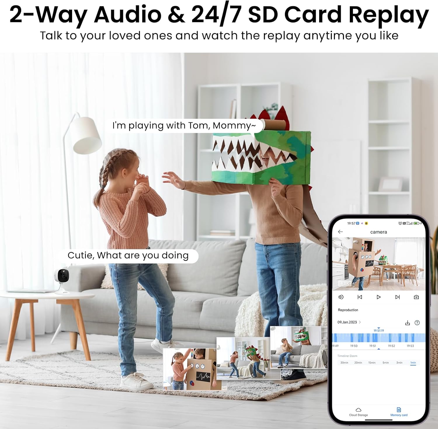 2K Cameras for Home Security-Outdoor/Indoor Camera for Dog/Cat/Pet/Nan