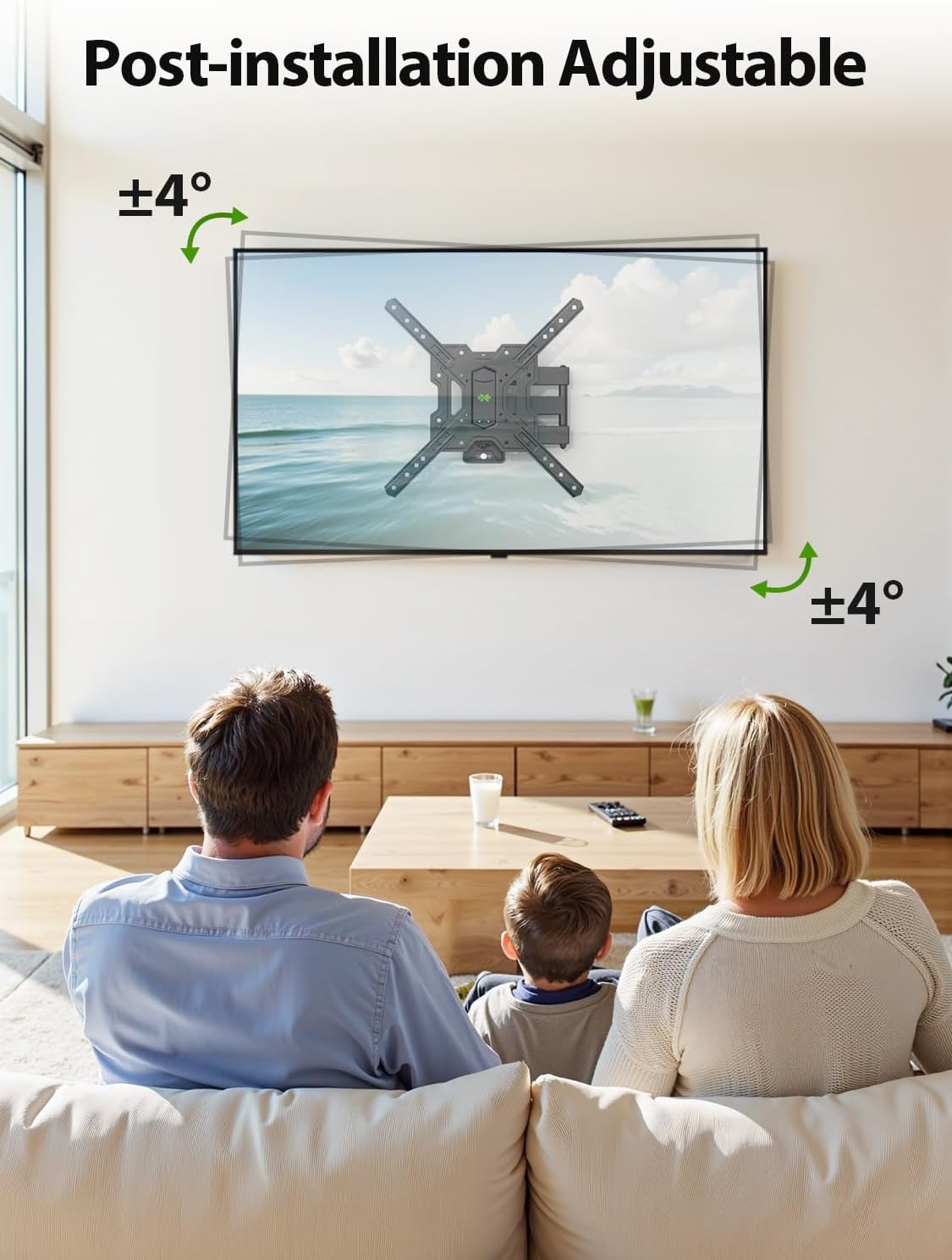 USX MOUNT UL Listed Full Motion TV Mount, Swivel Articulating Tilt TV 