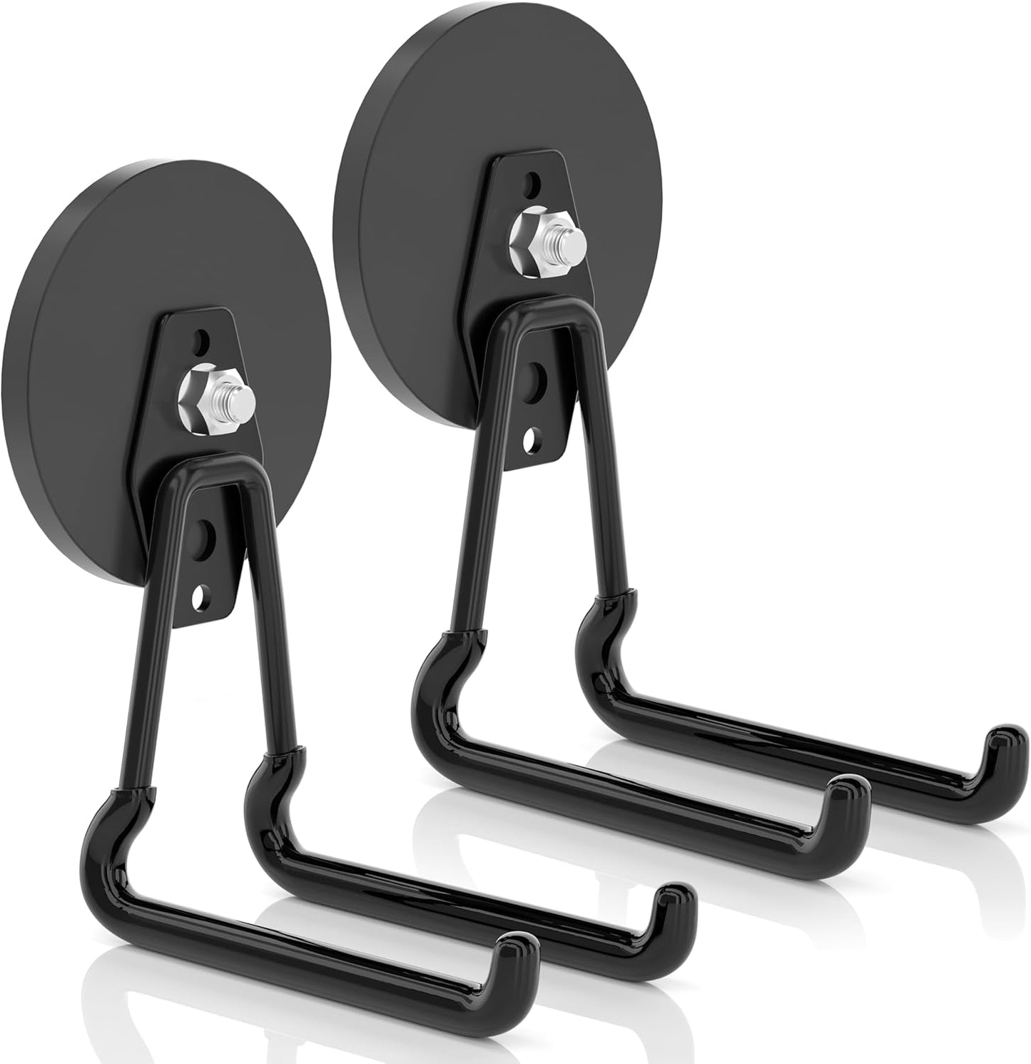 ENUODA Heavy Duty Magnetic Hooks Upgrade Magnetic Tool Holder Strong Magnet Hooks for Hanging Shovel, Garden Tool, Toolbox, Power Tool, Broom, Garage, Locker, Container, 18~25 lbs, 2PCS