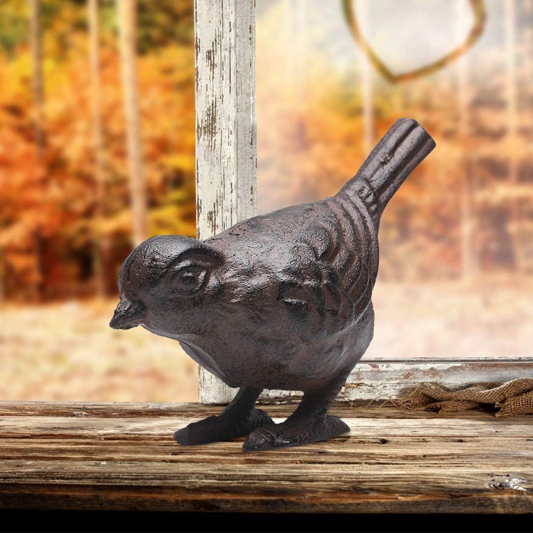 BRASSTAR Rustic Cast Iron Antique Bird Farmhouse Décor for The Home Bird Decorations Finish Collectible Replica Rust Color PTZY230