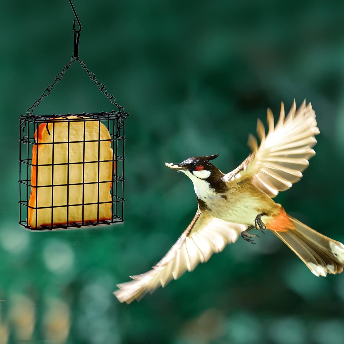 2Pcs Suet Bird Feeders, Outdoor Garden Cages for Outside Hanging, Single Suet Cake, One Suet Capacity
