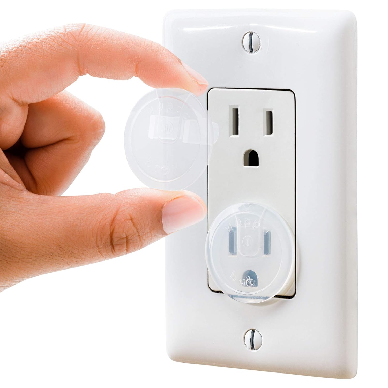 Clear Outlet Covers (50 Pack) Value Pack – Baby Safety Outlet Plug Cov