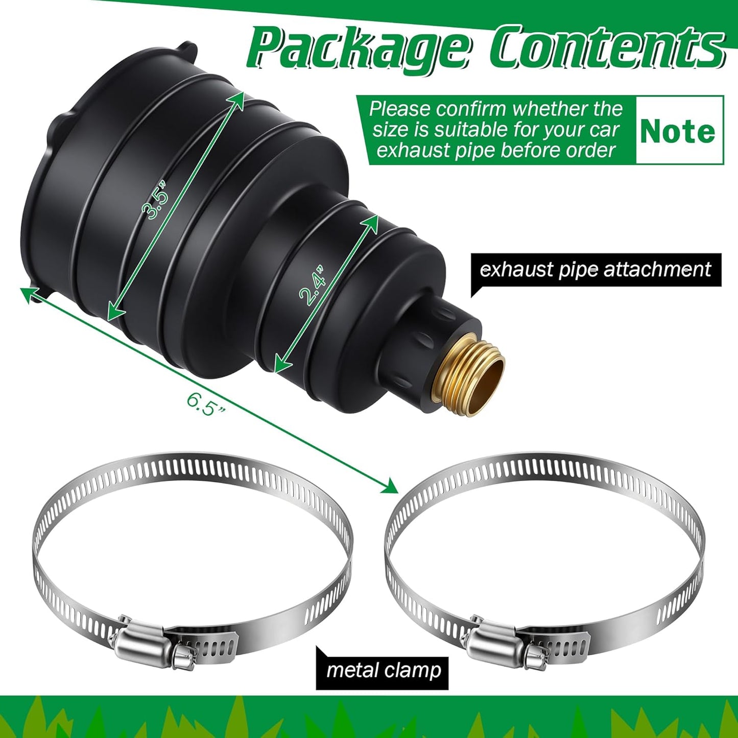 Qualirey 1 Pack Pest Control Exhaust Pipe Attachment Transport Exhaust