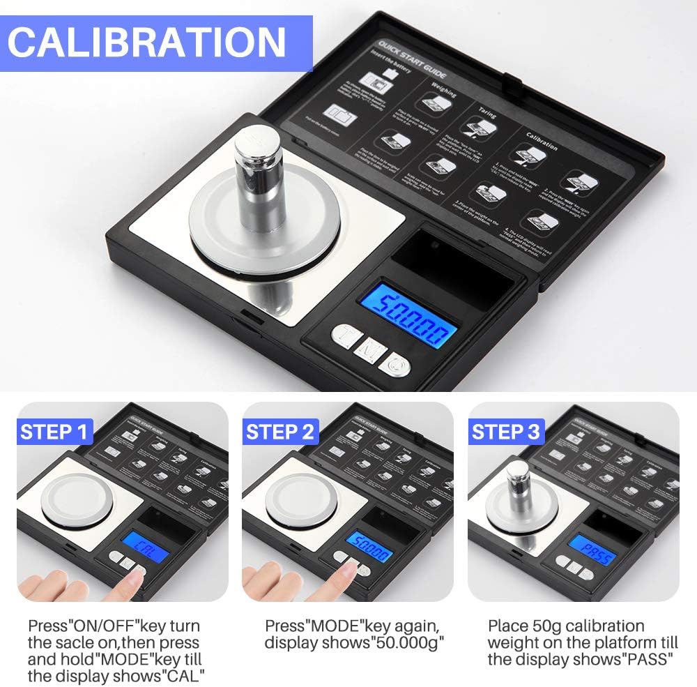 THINKSCALE Milligram Scale, 50g/0.001g Digital Jewelry Scale, Micro Gr