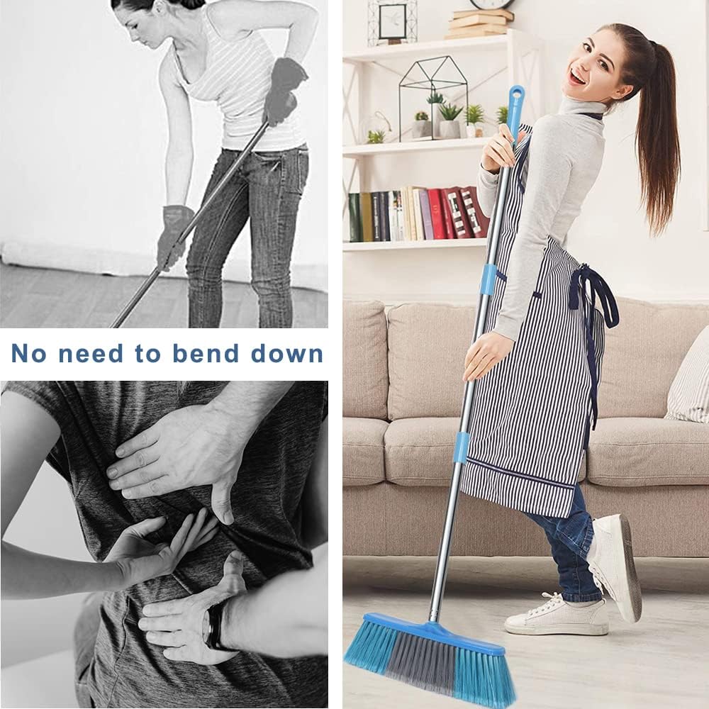 LandHope Heavy Duty Broom, 15.75in Wide Push Broom, 45.67in Long Handl