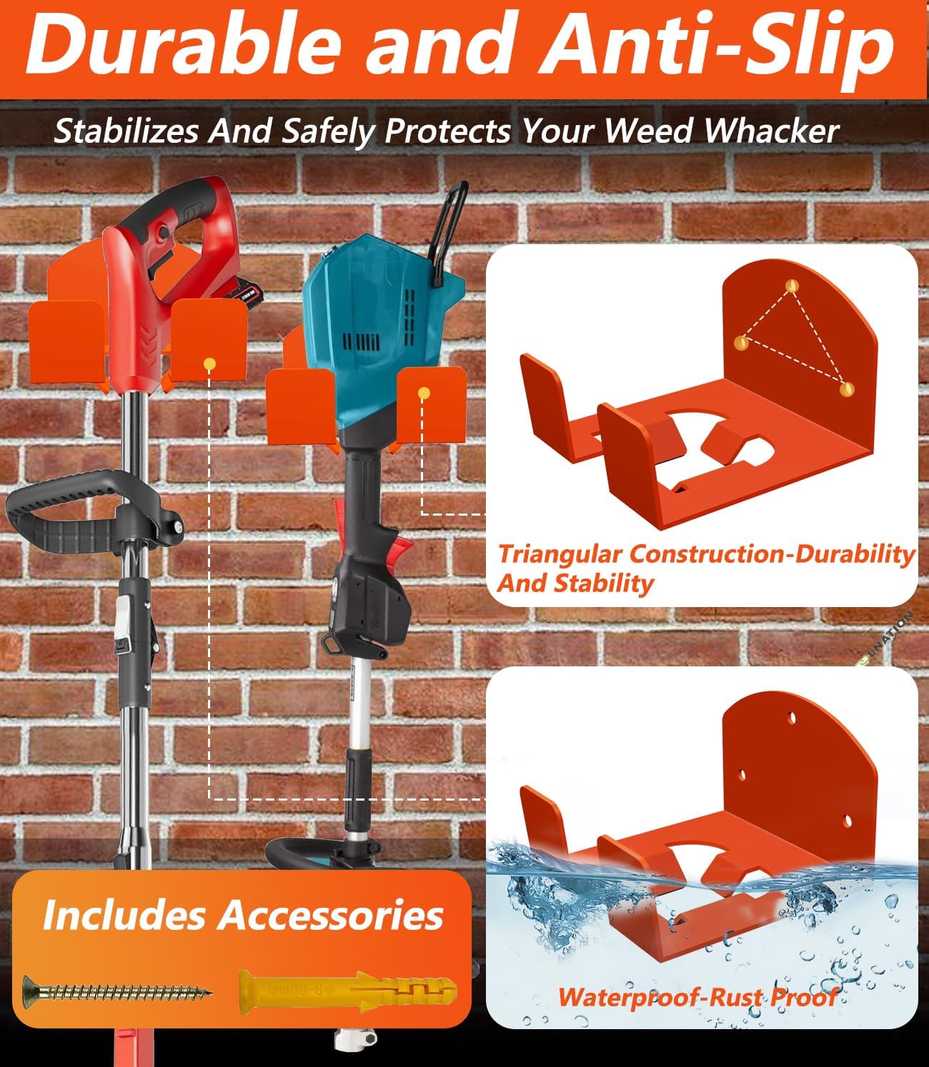 Weedeater Hanger Wall Mounted Grass Trimmer Rack Trimmer Rack Heavy Du