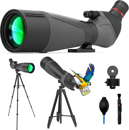 Gosky 20-60x85 Spotting Scope with Full Size Tripod, Phone Adapter and