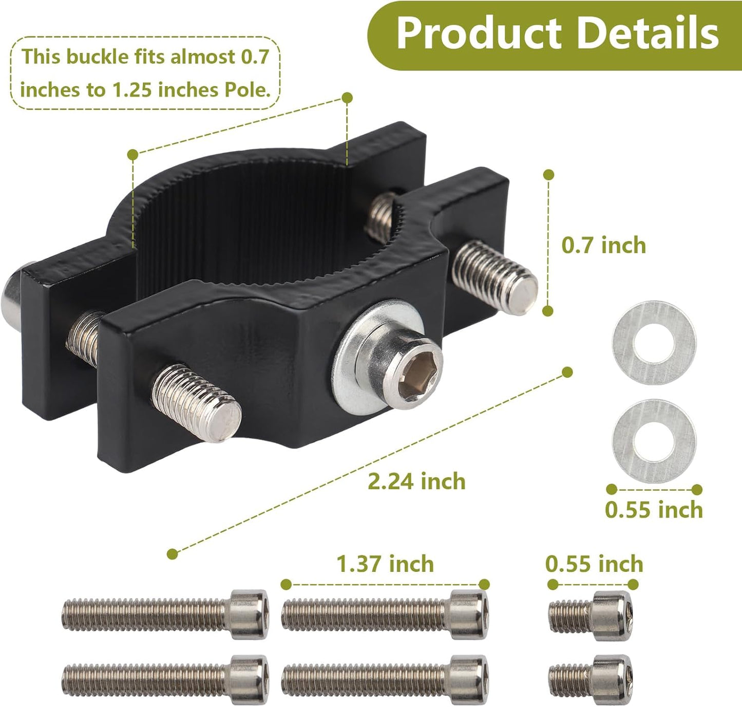 2 Pack Metal Squirrel Baffle Bracket for Bird Feeder Pole, Heavy Duty Squirrel Baffle Buckle Stopper Support Holder for Bird Feeder Poles,Shepherd's Hooks,Cone Guards & Raccoon Deflectors