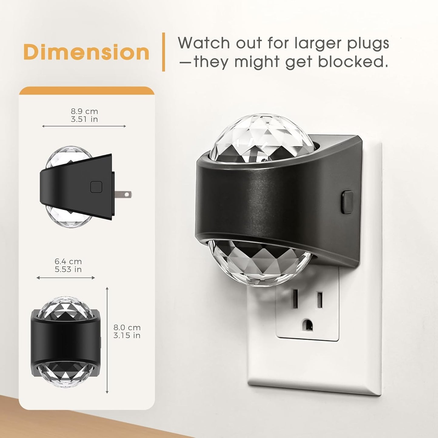 Briignite Night Light, Night Lights Plug into Wall, LED Projector Nigh