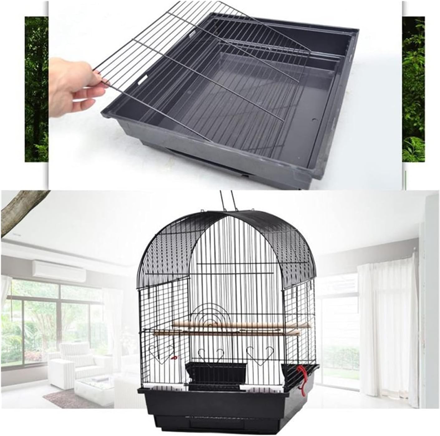 Bird Cage Bird Cage Iron Bird Parrot Cage Plastic Feeder Plastic Tray Birdcages