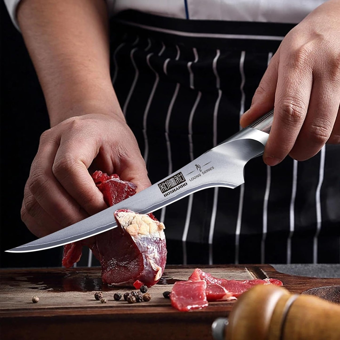 HOSHANHO Fillet Knife 7 Inch, Super Sharp Boning Knife in High Carbon 