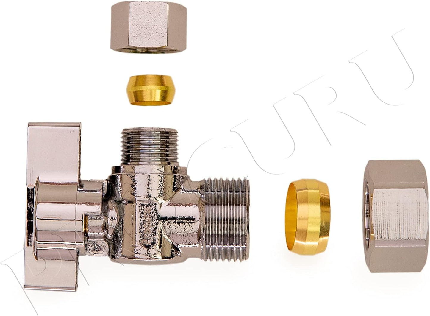 [10-Pack] PROCURU Heavy Duty Angle Stop Valve 1/2" Nominal (5/8" OD) C