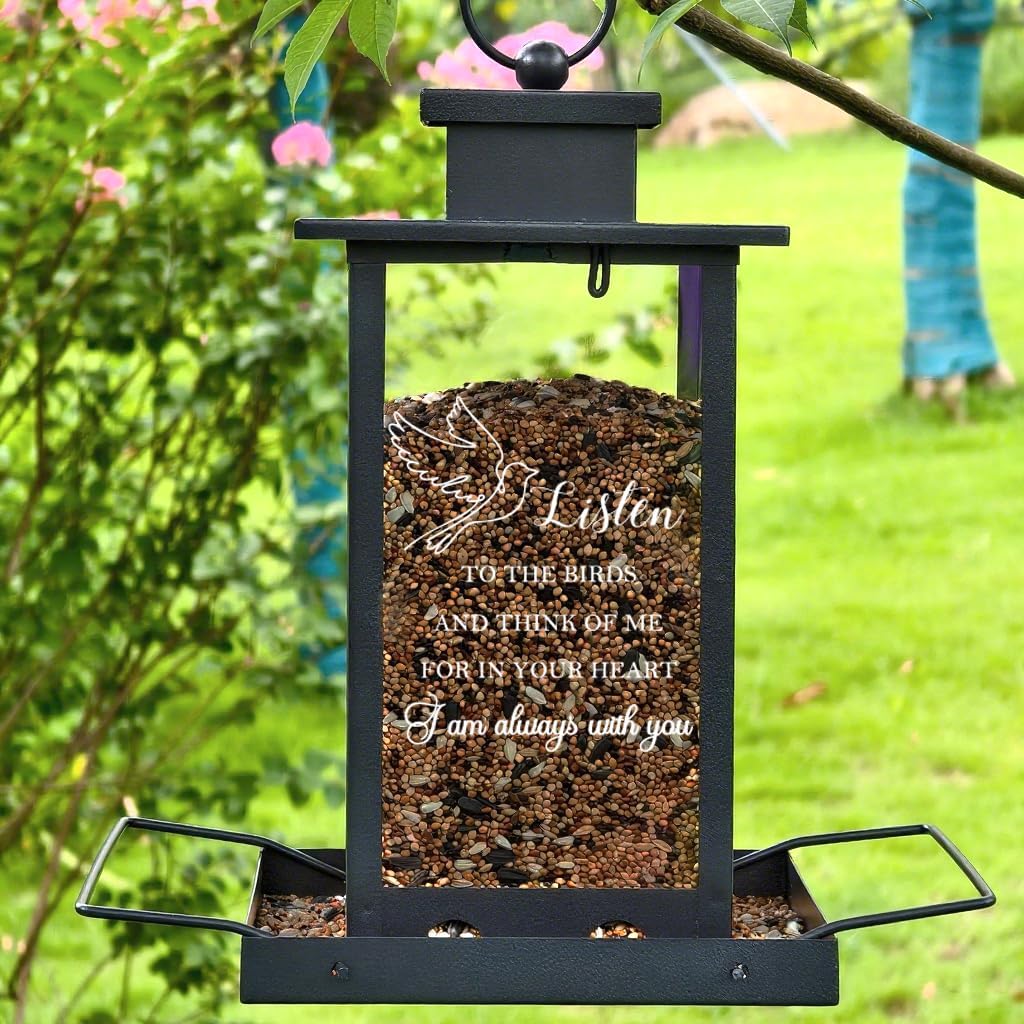 Sympathy Bird Feeders for Outdoors, Memorial Gifts for Loss of Loved One Dad Mom, Remembrance Condolences Bereavement Funeral Gift Idea, Grief Home Decor Keepsake Outside Garden