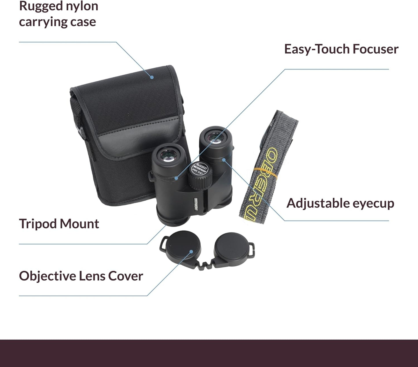 Oberwerk 8x42 Sport HD II Binocular - Professional Binocular/Hiking/Outdoors/Bird Watching/Waterproof/Focus As Close as 8 Feet