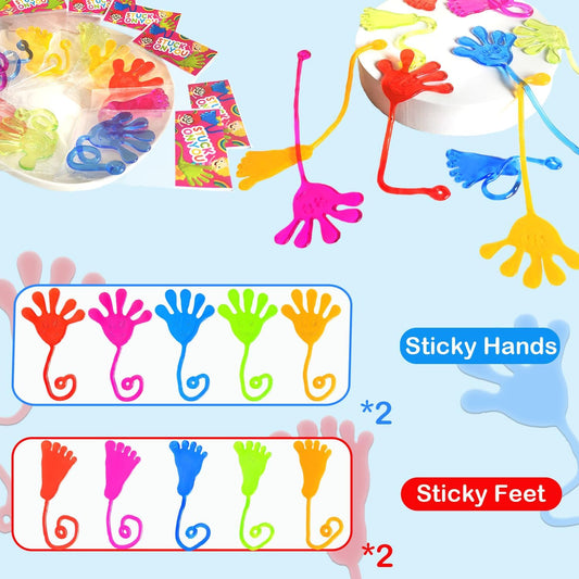 Easter Eggs Fillers for Toddlers,Large Sticky Hands Party Favors Supplies for Kids (20 PCS),Birthday Pinata Easter Basket Goodie Bag Stuffers,School Student Non Candy Treats Prize Toy for Boys Girls