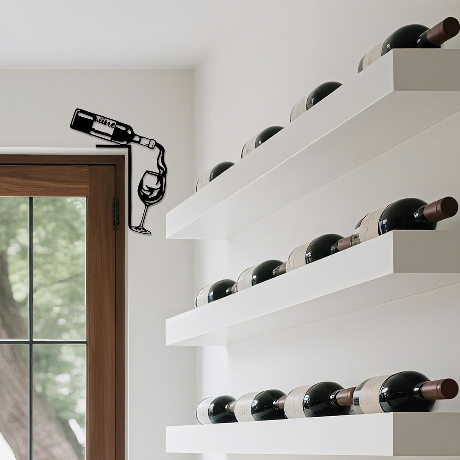 YATEASLU Wine Decor for Kitchen - Rustproof Metal Bar Signs for Home B