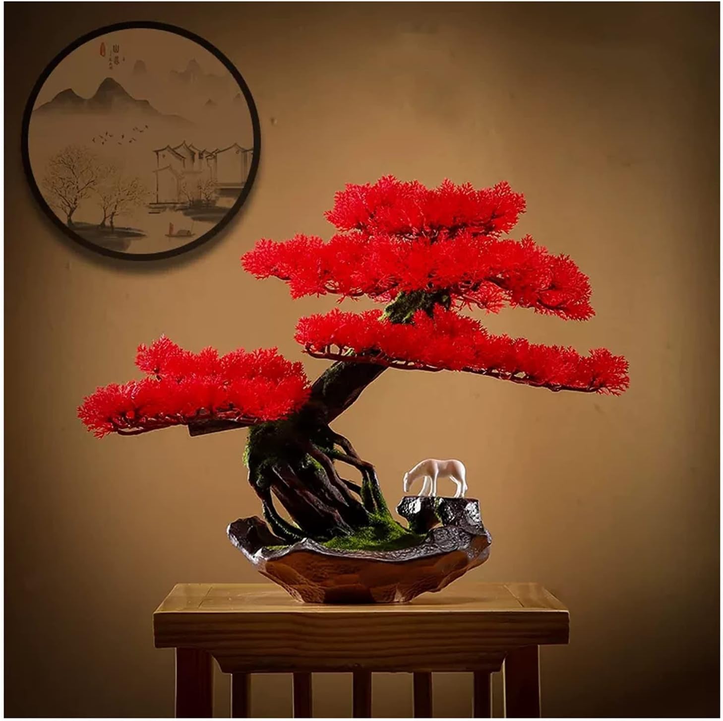 Fake Plants Faux Bonsai Pine Tree Artificial Potted Plant Fake Tree Or