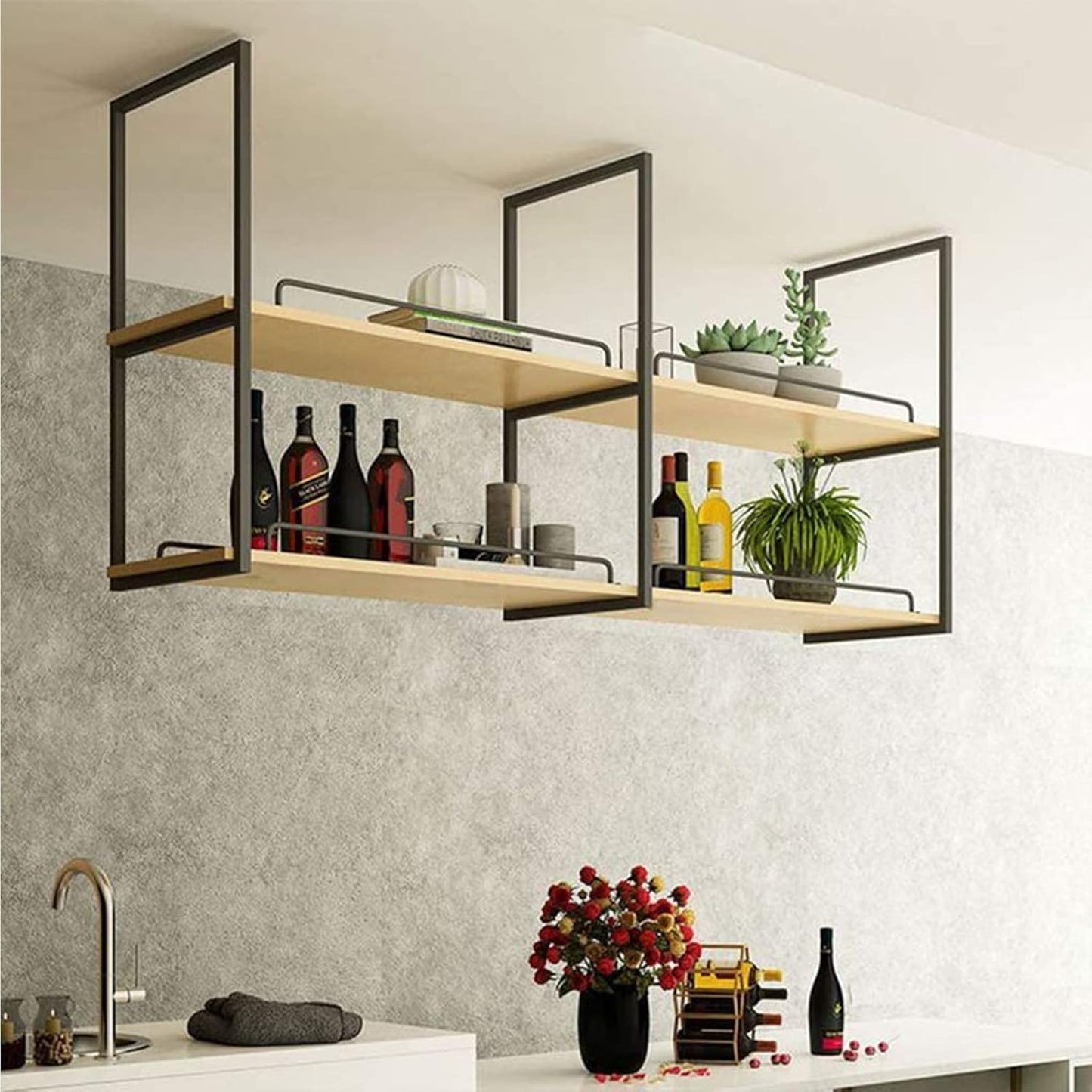 Ceiling Hanging Bar Unit Ceiling Hanging Wine Rack European Style Wine