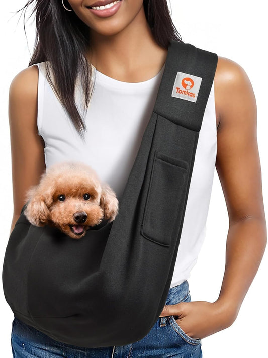 Tomkas Small Dog Sling Carrier - Classic Pocket & Classic Strap - Wrap
