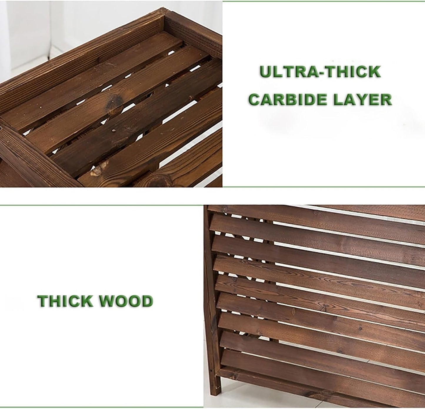 Air Conditioning Covers Outdoor,Flower Rack Shutters,Air Conditioning Cover For Outside Unit Solid Wood,Privacy Screen Anti-Corrosion Flower Stand,for Outside Units.