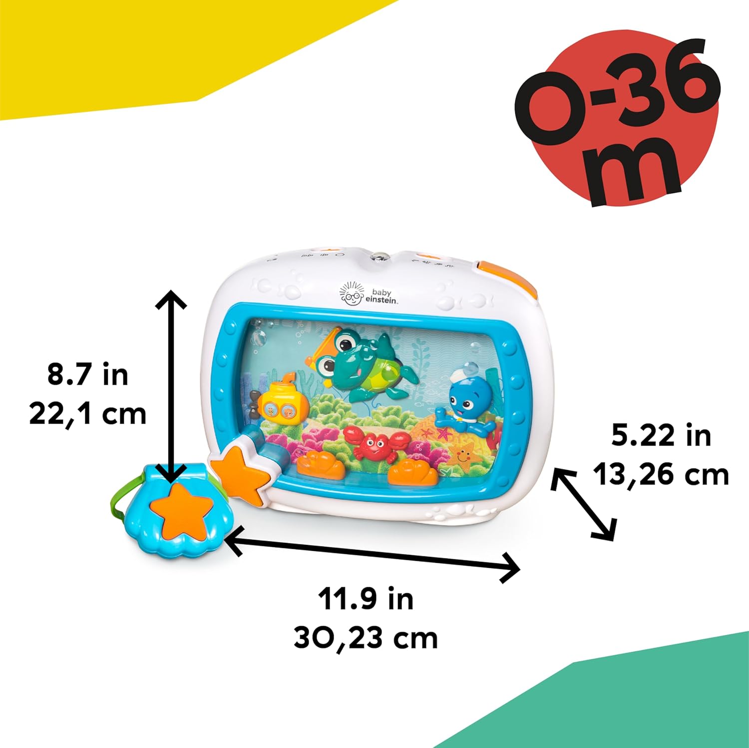 Baby Einstein Sea Dreams Soother Musical Crib Toy and Sound Machine, N