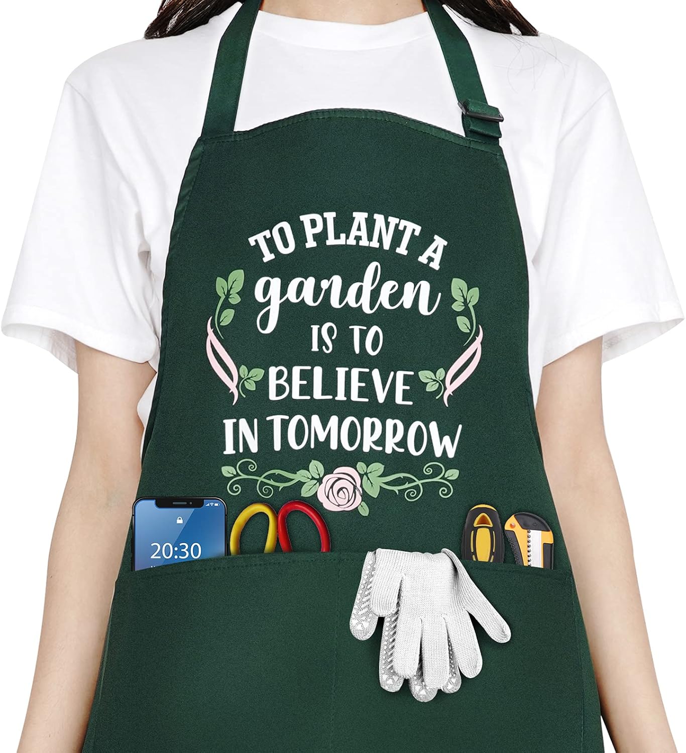 Funny Garden Aprons for Women, Gardening Gifts for Gardeners, Waterproof Kitchen Apron for Cooking Baking, Birthday Housewarming Gifts for Wife Florist Mom Sister Grandma