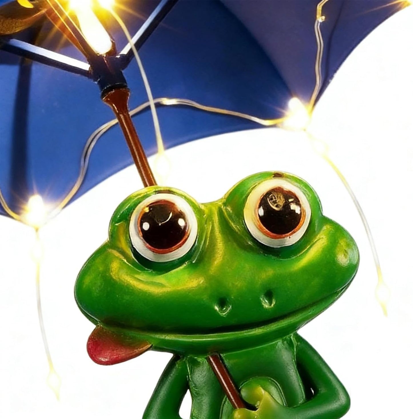 Decorative Solar Bird Feeder, Frog Design Stake Feeder, Outdoor Bird Feeders with Easy Install Feature, Garden Backyard Balcony Feeders for Patio Ground, Home Landscape Stake, Wildlife Accessory