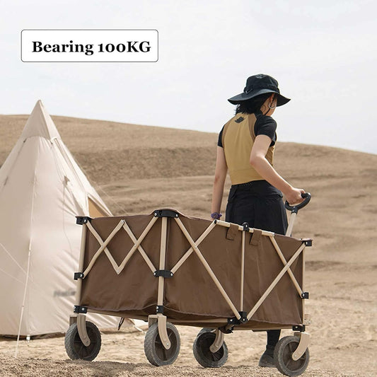 Foldable Outdoor Beach Wagon All-Terrain l Wagon Stroller Shopping Car