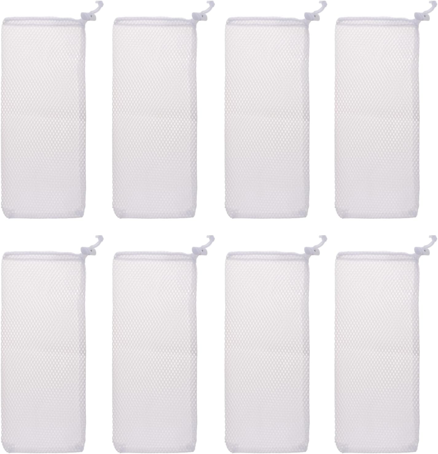 8 PCS Finch Sock Feeders for Outdoor Use - Durable White Thistle Seed Sacks, Ideal Bird Food Supply Tools for Garden and Yard Finch Feeding (4.7" x 11")