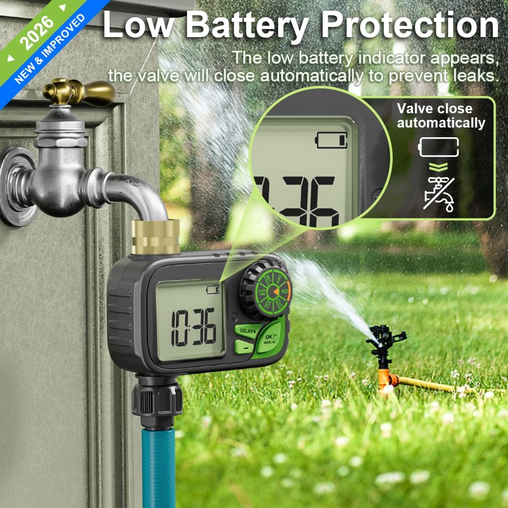 Sprinkler Timer Water Hose Timer - Programmable Digital Irrigation Out