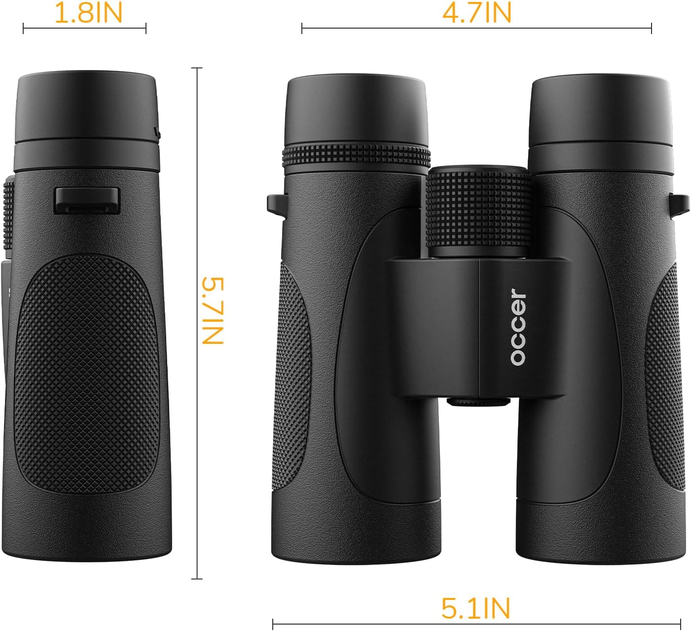10x42 Waterproof Binoculars for Adults High Powered - Occer IPX7 Fogproof Shockproof UHD Binoculars, Rubber Armor Binocular with Chest Harness for Hunting Bird Watching Cruise Ship