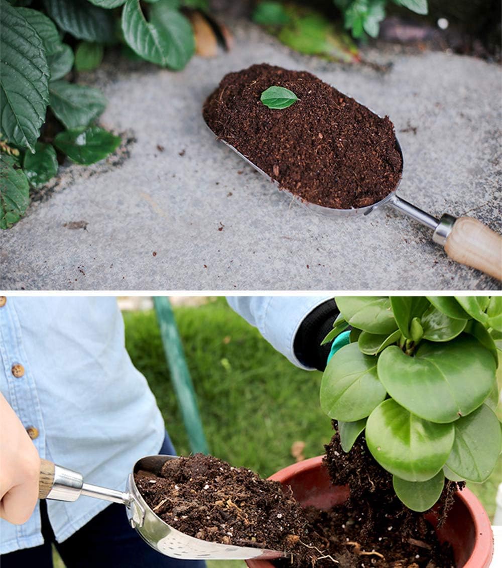 Enjoyer Transplanter Trowel with Ergonomic Grip,Stainless Steel Garden