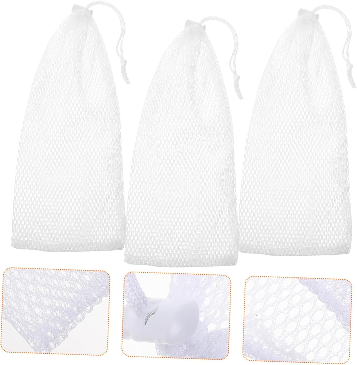 Bird Feeder Mesh Bags 5Pcs Drawstring Hanging Net Bags for Wild Birds Outdoor Garden Feeding 11X4.7 Inch Polyester Replacement Finch Sock