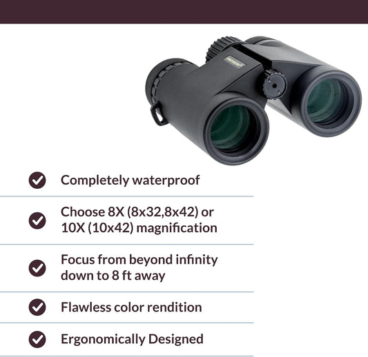 Oberwerk 8x42 Sport HD II Binocular - Professional Binocular/Hiking/Outdoors/Bird Watching/Waterproof/Focus As Close as 8 Feet