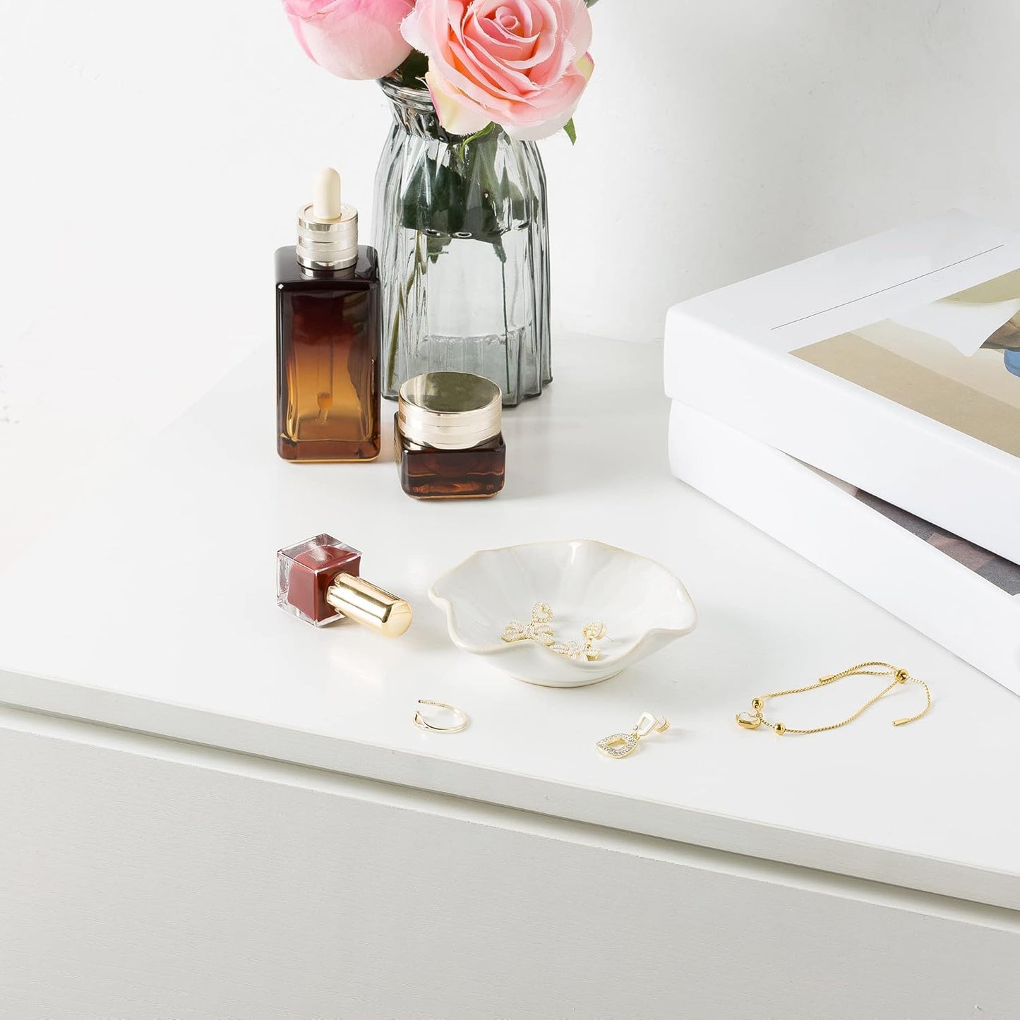 Jewelry Dish Tray, Ring Dish, Ceramic Trinket Tray, Key Bowl, Decorati