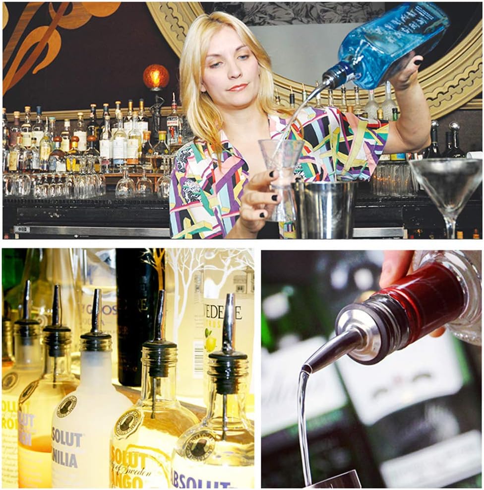 2PCS Stainless Steel Pourers, Speed Liquor Bottle Pourer, Olive Oil an