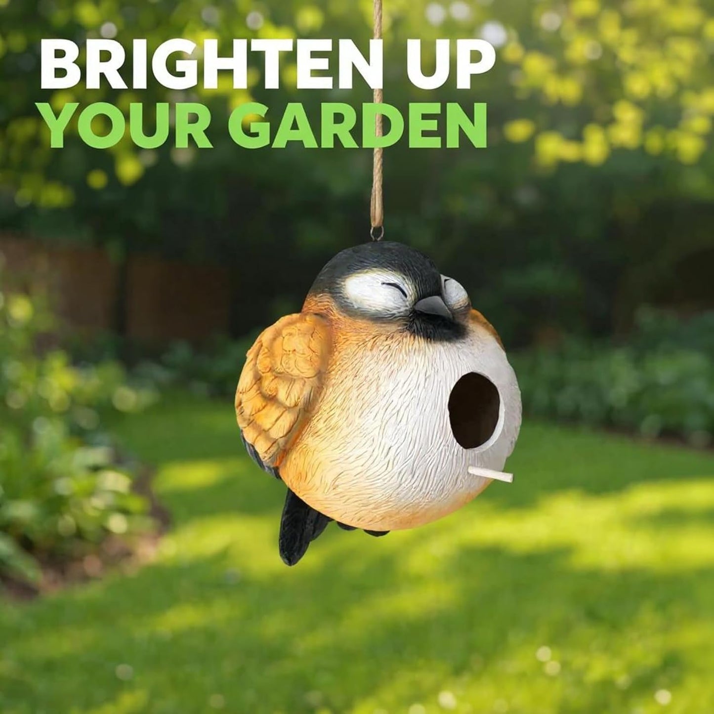 Spoontiques - Birdhouse - Garden Décor - Decorative Bird House for Yard and Garden Decoration - Hanging Novelty for Outdoor Patio - Chickadee Birdhouse