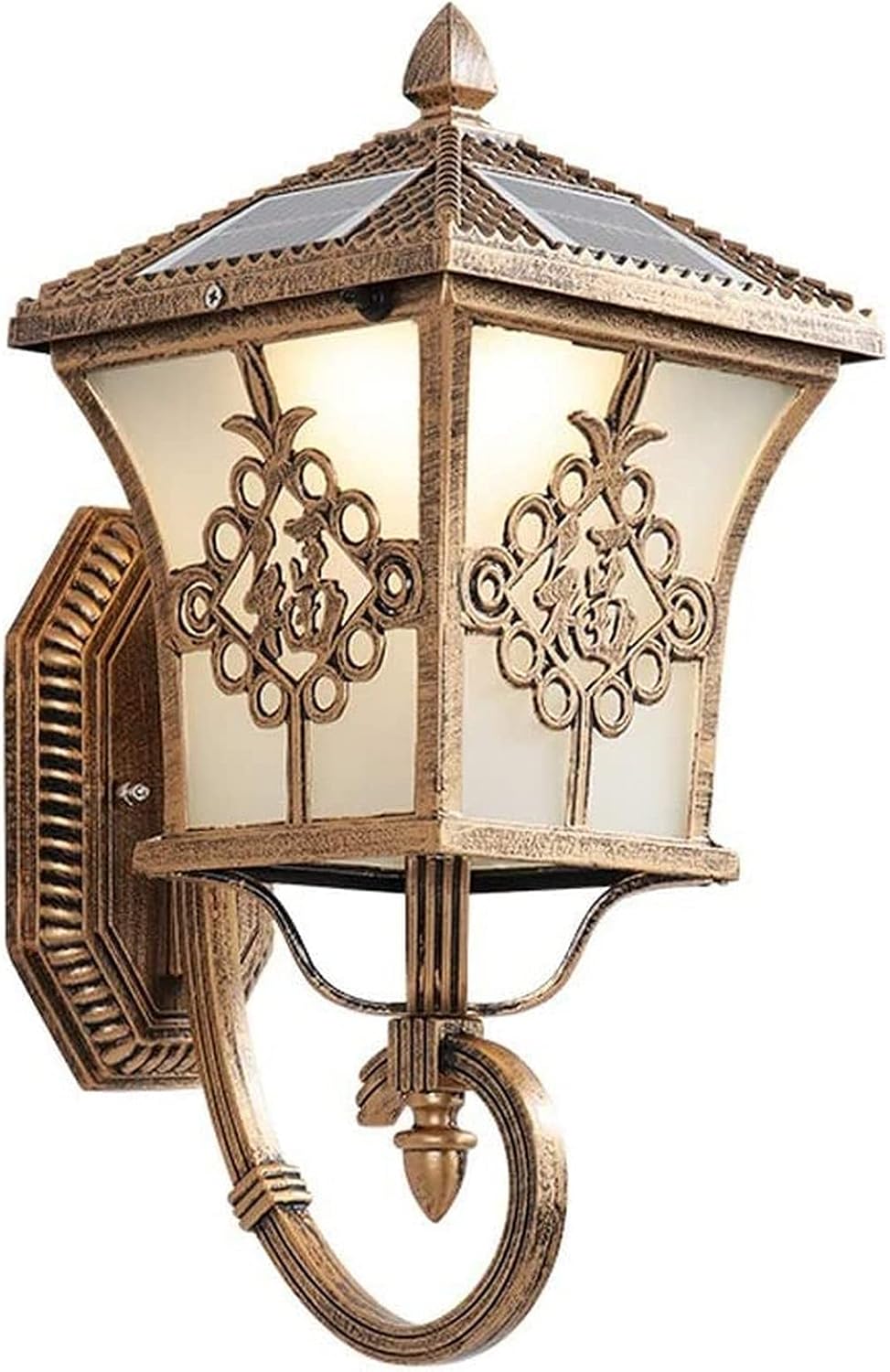 LED Solar Garden, Vintage Solar Lantern Wall Lights, Outdoor Security Lights for Patio Deck Yard Garden Fence Home Stairs Home Decoration Wall Lamp