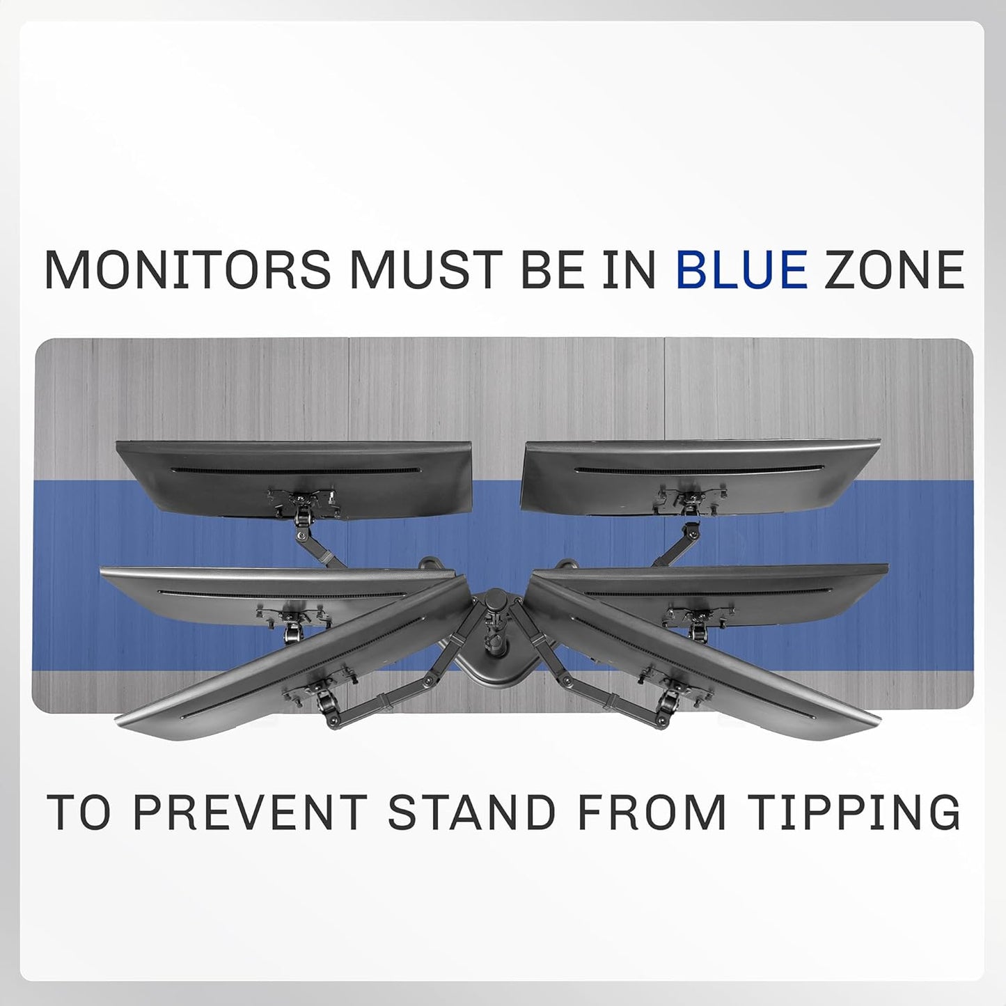 VIVO STAND-V002F Dual LED LCD Monitor Free-Standing Desk Stand for 2 S