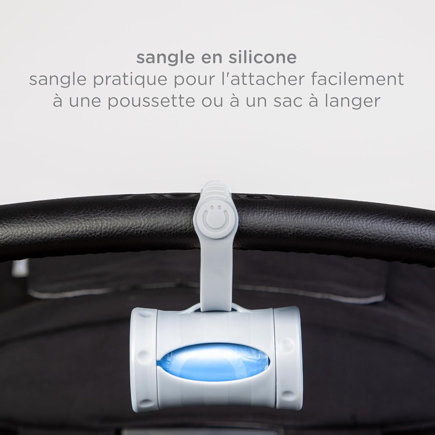 Ubbi Retractable On the Go Bag Dispenser for Travel, Diaper Bag Access