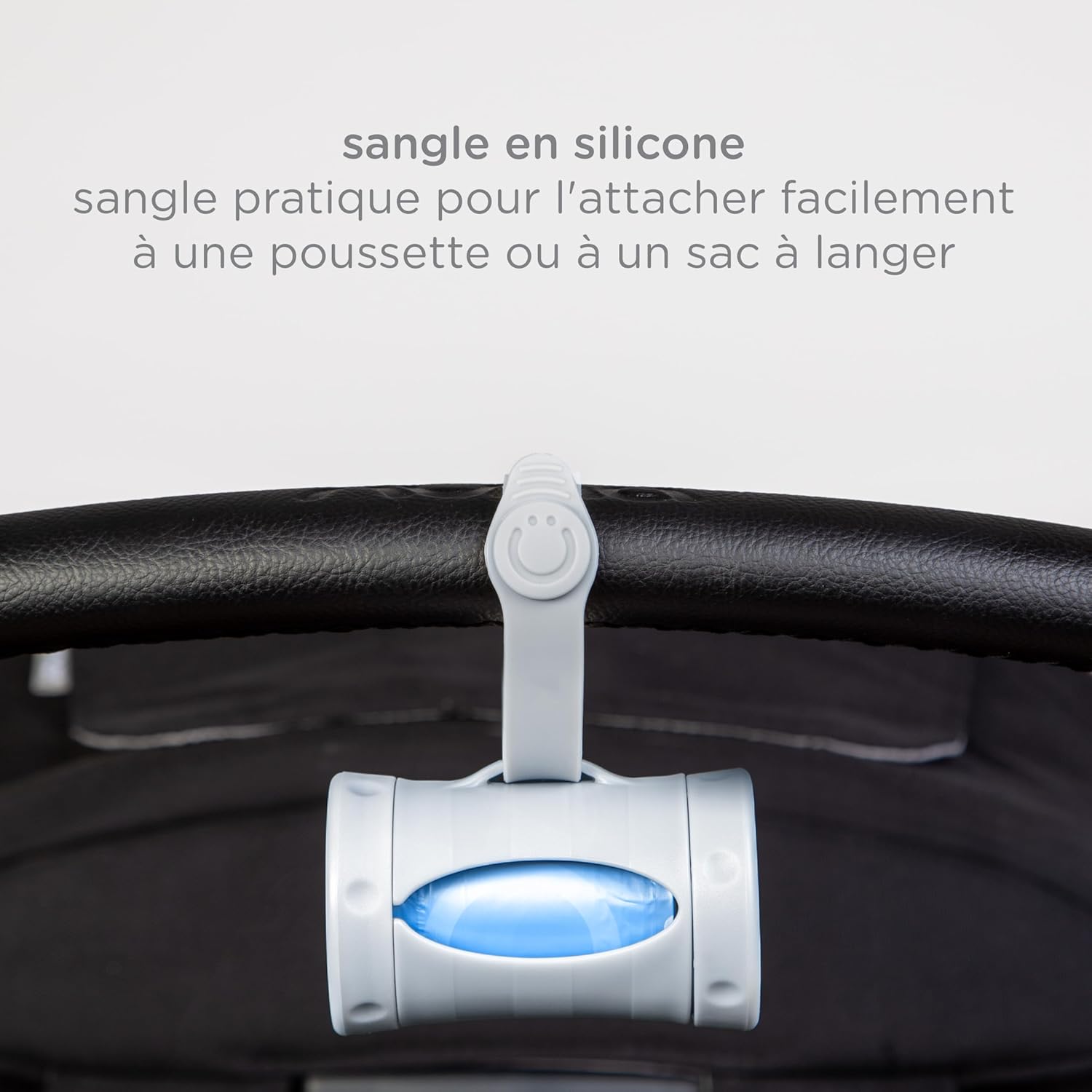 Ubbi Retractable On the Go Bag Dispenser for Travel, Diaper Bag Access