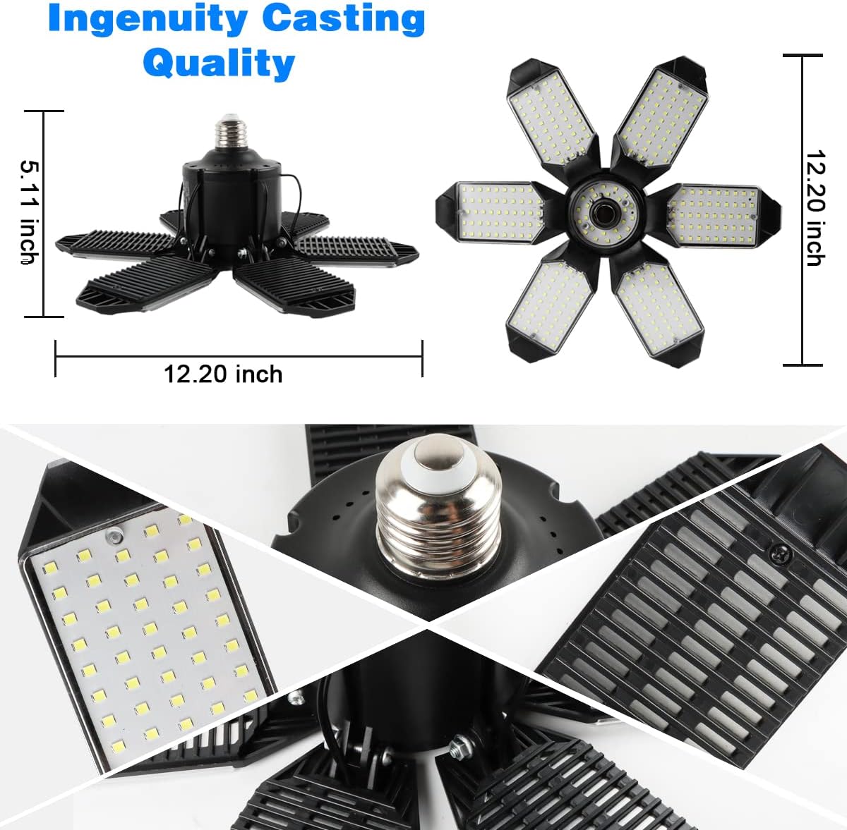 Garage Lights - 2Pack Super Bright 32000LM LED Garage Ceiling Light 65
